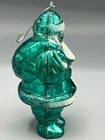 Vtg 1950s Green Santa Christmas Tree Ornament Hard Plastic Candy Holder Rosbro