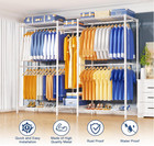 Perchero Met  lico Con Estantes  960 Lbs De Carga  Blanco  Gran Capacidad 