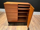 Vintage Danish Modern Teak Gentleman   s Chest Dresser Scan Coll Denmark Mcm