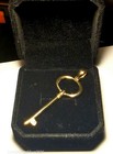 Gold Handcuff Key Antique Plated On 925 Silver   Pendant   Great Pd Gift