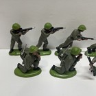 Vintage Britain s Herald Ltd  Wwii Khaki Infantry Toy Soldiers Set Of 11