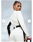 New Women   s Waterproof Ski Jumpsuit White black Size L