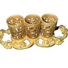 Vintage 3 Tube Lipstick Holder Stylebuilt Accessories Ny Filigree Dressing Table