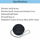 1 Pcs 58mm Plastic Snap-on Front Lens Cap Cover For Canon Nikon Slr Dslr Camera