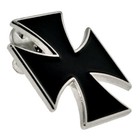 Pinmart s Black Iron Cross Biker Enamel Lapel Pin