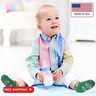 Tphon Non Slip Kids Toddler Socks With Grippers Baby 12 Pairs Anti Skid Socks Fo