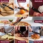 Kitchen Knife Set Sharp Stainless Steel Heat Resistant Professional Chef Knives