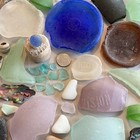 Genuine Beach Sea Glass - 1 And 1 2 Pounds W  Sea Marble Surf-tumbled Mendocino