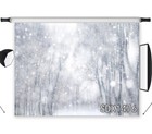 Vinyl Backdrop Xmas Snowflake Winter Forest Photography Studio Props Background