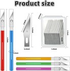 Kit Exacto Knife Set 50 Blade Refill Xacto 5pcs Leather Craft Pen Cutter Razor