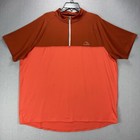 Lot Ll Bean Comfort Cycling Jerseys Men s Xxl T Orange   Blue Performance Upf 50