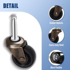 Set Of 4 Antique 1-5 8 Rubber Caster Wheels With Stem Socket For Furniture Chair