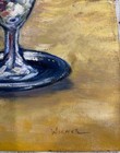 Mid-century Rosalie Wiener  shabbat Table  Original Still-life Painting