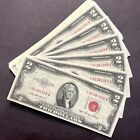     1953 1963  2 Red Seal  star  Notes Unc    Two Dollar From Cu Pack Consecutive   