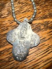 4 Way Catholic Cross Silver Medal Pendant Necklace With Chain