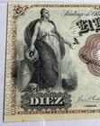 Chile Banco Del Pobre 10 Peso Remainder  1870s  Unc  Extremely Rare   