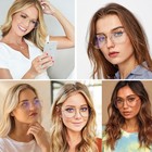 Aviator Clear Lens Glasses Non-prescription Eyeglasses Metal Frame For Women    