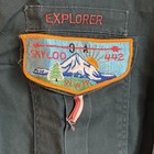 60s Vintage Bsa Boy Scouts Explorer Uniform Shirt Forest Green Treasurer Patches
