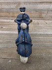 Antique 1930s Hubley Champion Cast Iron Police Motorcycle 5  Cast Iron Tires