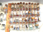 70 Antique Glass Apothecary Bottles Jewelry Repair Rhinestones Findings
