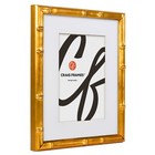 Vintage Bamboo Gold Picture Frames  0 625  Wide  With A Single White Mat