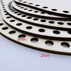 7 Pcs Wooden Basket Bottom  3 Shape Blank Crochet Knitting Basket Wood Base S   