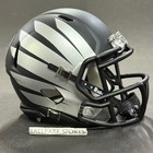 Oregon Ducks Speed Mini Helmet Riddell Ncaa Matte Black Silver Wing New 