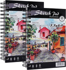 5 5  X 8 5  Sketch Book Set Spiral Bound  Pack Of 2  100 Sheets Per Book  68    