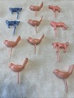 Vintage Cake Toppers Or Cupcake Picks Decorative Styles Lot Of  11 Pre Owned