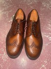 Nos Vintage Johnston Murphy Aristocraft Wing Tip Brown Pebbled Shoes 8 5 D 53514