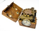 Antique Benzing Original Pigeon Racing Timer Clock German Oak Case Brass 1930 s