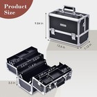 Professional Makeup Train Case Extra Large Cosmetic Organizer Box 6 Trays