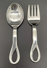 2 Pc Sterling Silver Tiffany Elsa Peretti Padova Baby Set Spoon Fork Mint In Box