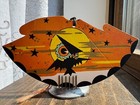 Vintage 6  Art Deco Halloween Owl Bridge Tally Place Card  1920s Hallmark  Rare