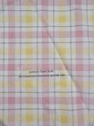 Nwot Pottery Barn Crib toddler Mattress Duvet Cover Plaid Pink Yellow Green