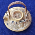 Rare Antique Japanese Satsuma Meiji Period Miniature Teapot Geisha