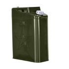 2pcs Jerry Can 5gallon 20l Metal Steel Tank Military Style Storage Gas Can Green