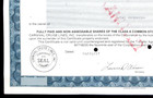 Carnival Cruise Lines      1987 Vintage Stock Certificate 200 Share Old Style Logo