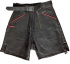 Vintage German Lederhosen Black Leather Shorts Octoberfest Bavarian Youth 12