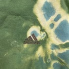 Adidas Sweatshirt Mens Small Green Essentials Stripe Bleached Pullover Crewneck