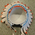 1975 Marx Johnny West Jwa Chief Cherokee Red White Blue Head Dress W tail 