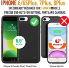 10000mah Battery Charger Case For Iphone 6 6s 7 8plus  5 5   Portable Protective