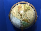 Replogle Land Sea 12    Relief Vintage Globe On Stand 33    Tall Mid Century Modern