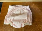 Vintage Lined Baby Infant Newborn Pink Diaper Cover Elastic Ruffle Hem