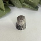 Antique Ketcham   Mcdougall Flowers Sterling Silver Thimble Vintage Mkd