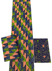 African Metallic Gold Kente Prints-lime Green Gold Peach Navy Blue Sky Blue