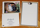 Persis Clayton Weirs Art     Cats In Basket     Vintage Lang 5 X 6 Note Card 3ct