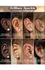 Moissanite Earrings Studs  18k Gold Plated S925 Sterling Silver Stud Earring Men