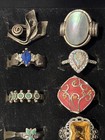 Misc  Lot Of 18 Vintage Sterling Silver Band Rings   Marked Sterling Or 925