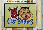 No Crying  Tattoo Shop Policy Print Vintage Style Ink  Business Ratfink 